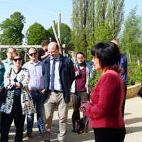 Begrüßung durch Bürgermeisterin Ternes in Kleinroehrsdorf